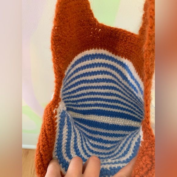 Vintage 70s Crochet Cross Body Bag - Picture 3 of 3